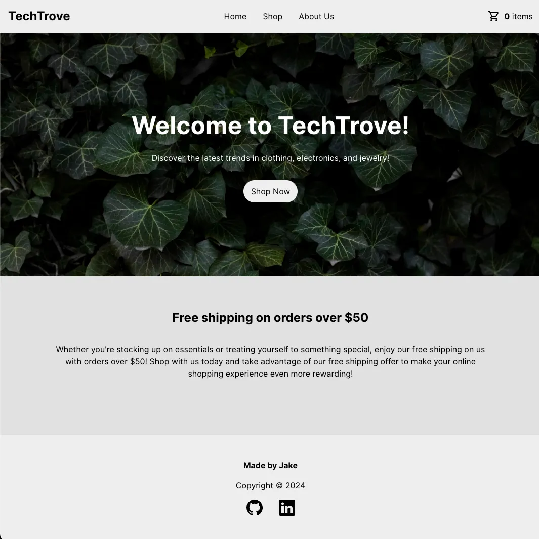 techTrove project screenshot